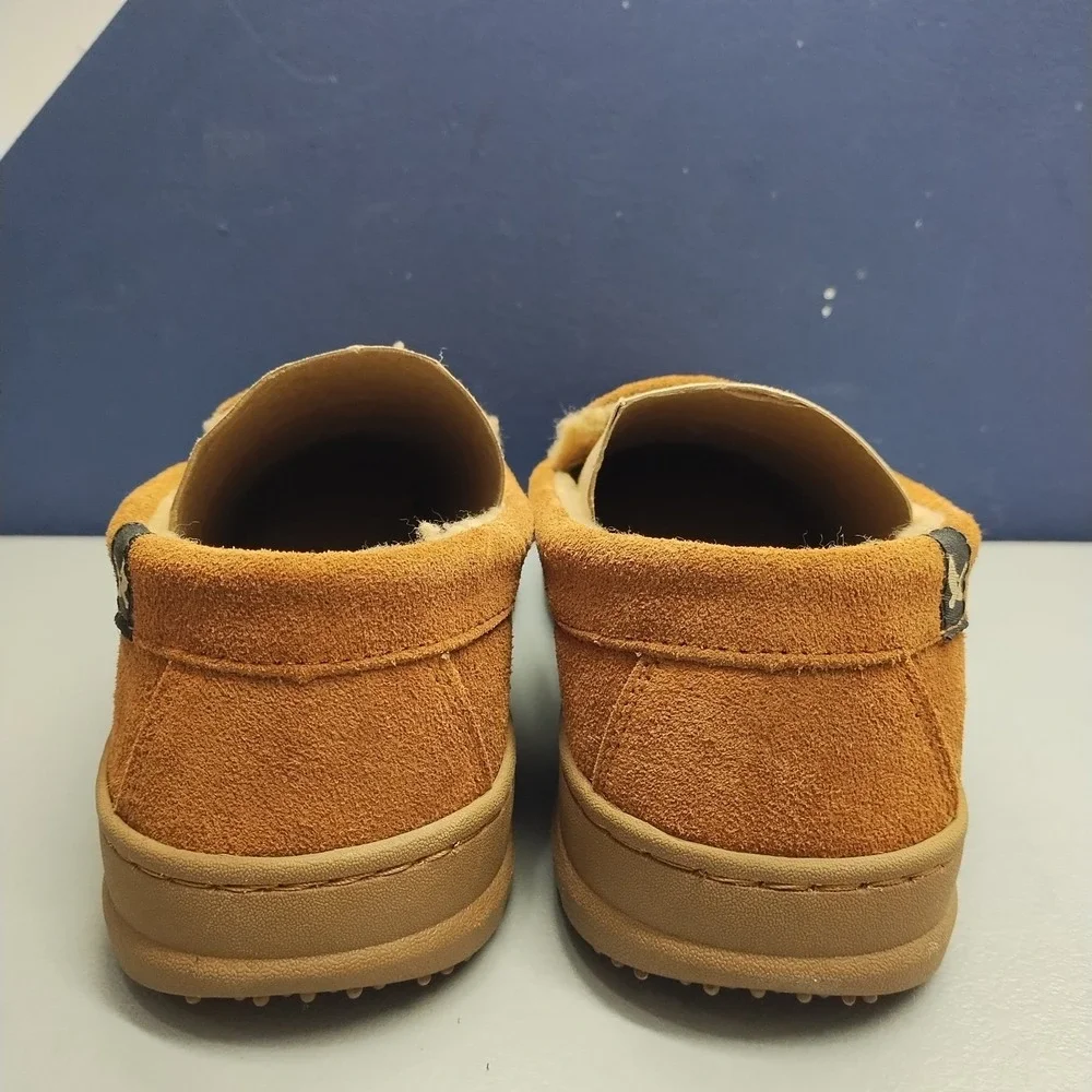 Eddie Bauer Loudon Slippers Men‎ US M(8-9) Brown Upper Suede Memory Foam Slip On